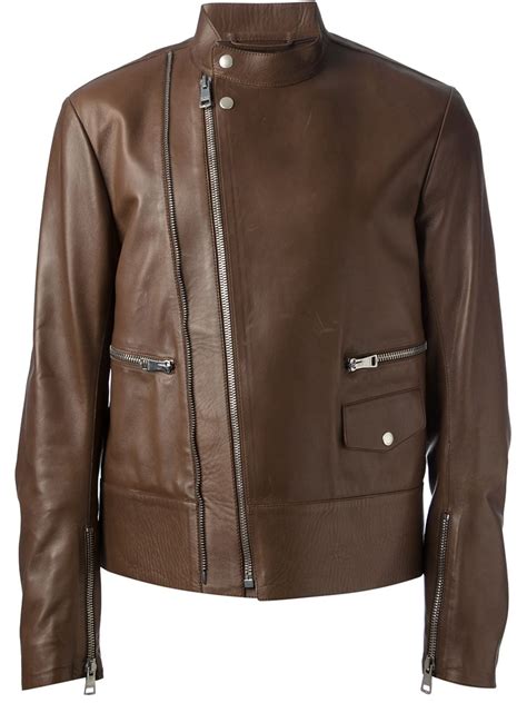 gucci biker jacket 2015 1 01 brown|Gucci leather moto jacket.